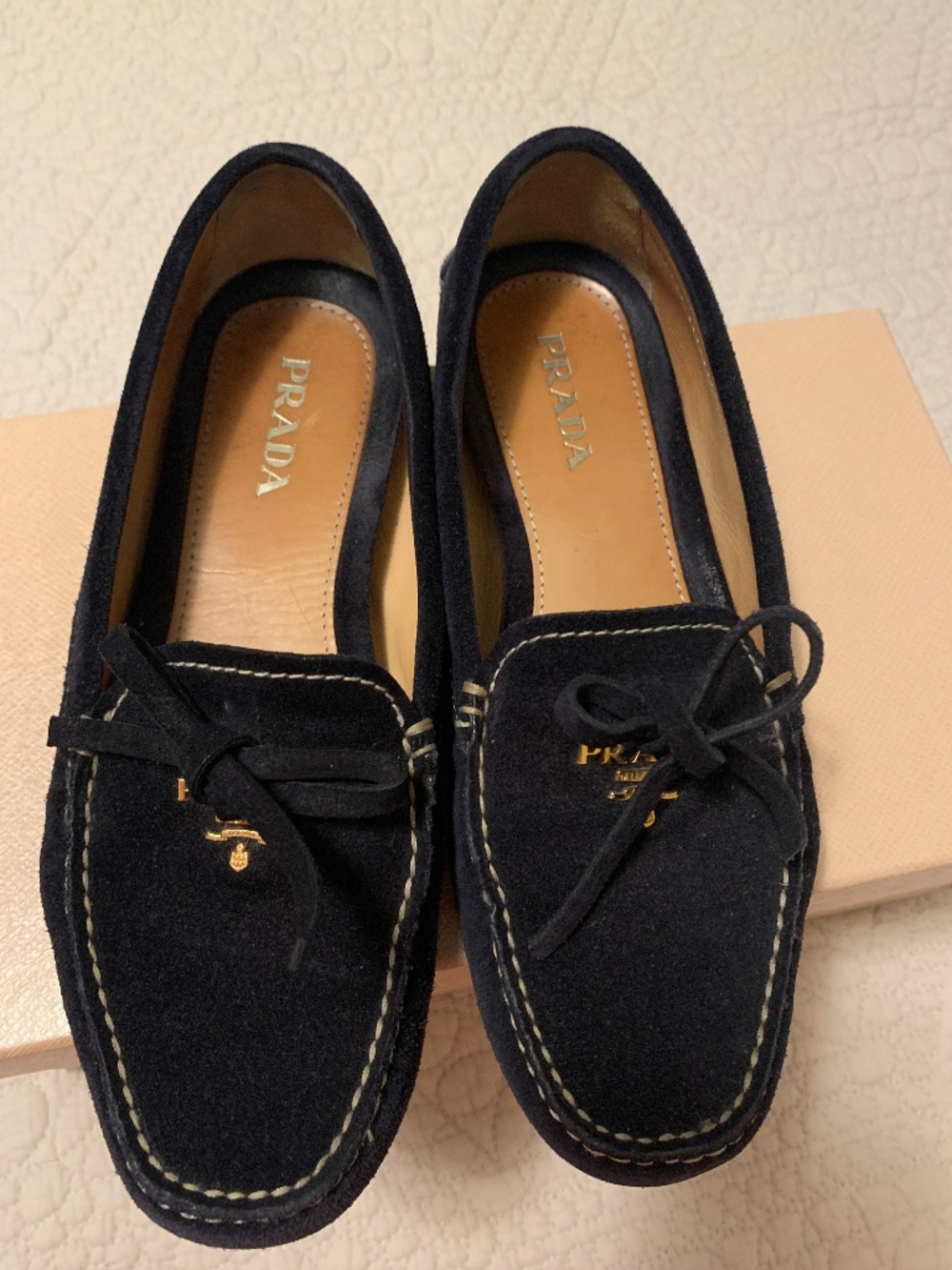 Prada Navy loafers